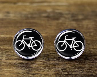 Bicycle cufflinks, Bike cufflinks, Bike jewelry