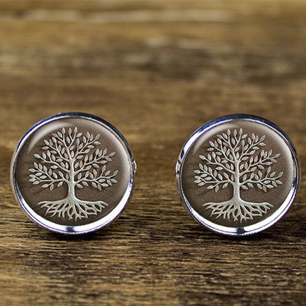 Life Tree cufflinks, Tree cufflinks, Life Tree jewelry