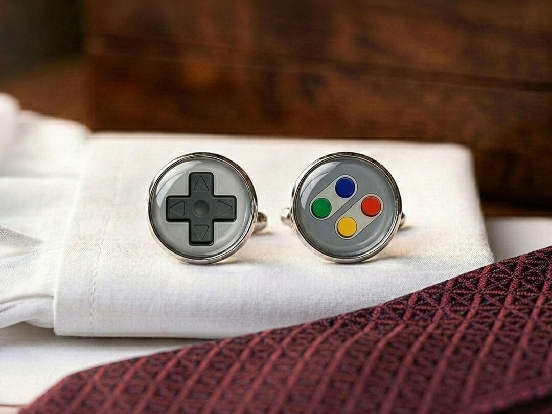 Colorful Game Button Cufflinks Gamer Retro Groomsmen Gift Men Silver - Etsy