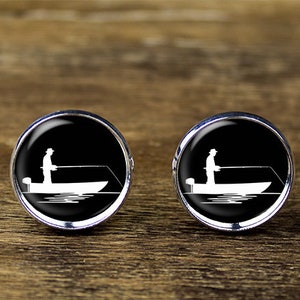 Fisherman cufflinks, Fishing jewelry, Fisherman accessories