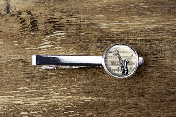 saxophone tie clip