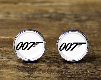 007 James Bond cufflinks, 007 cufflinks, 007 James Bond jewelry