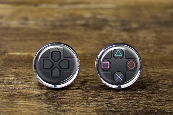 Novelty Men/'s Accessory Cufflinks Husband Boss Gift Idea For Father Boyfriend Video Game Controller Cufflinks and Gift Box