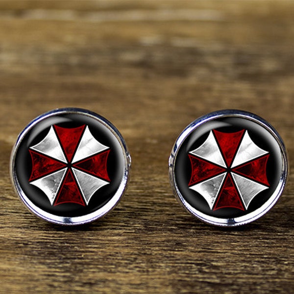 Umbrella corporation cufflinks, Resident Evil cufflinks, Umbrella accessories