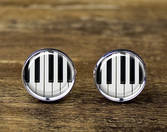 Piano cufflinks, Music Instrument cufflinks, Piano jewelry