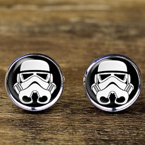 Stormtrooper cufflinks,  Storm trooper jewelry