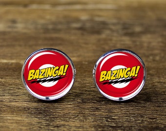 Bazinga cufflinks, The Big Bang Theory cufflinks