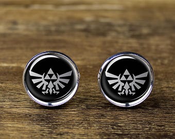 Legend of Zelda cufflinks, Triforce cufflinks, Legend of Zelda jewelry