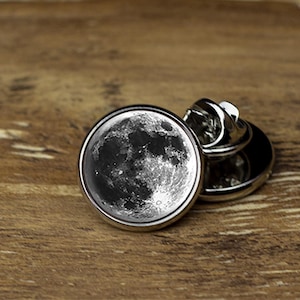 Full Moon Lapel Pin, Moon Lapel Pin, Moon Tie Tack, Moon Brooch
