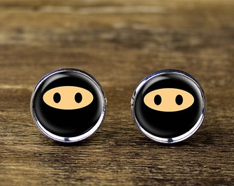 Ninja cufflinks, Ninja jewelry, Ninja accessories