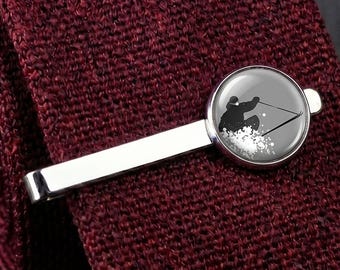 Ski Tie Clip Skiing Gift Men Alpine Winter Sports Skier Mountain