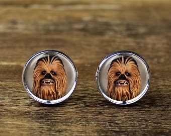 Chewbacca cufflinks, Star Wars cufflinks, Chewbacca jewelry