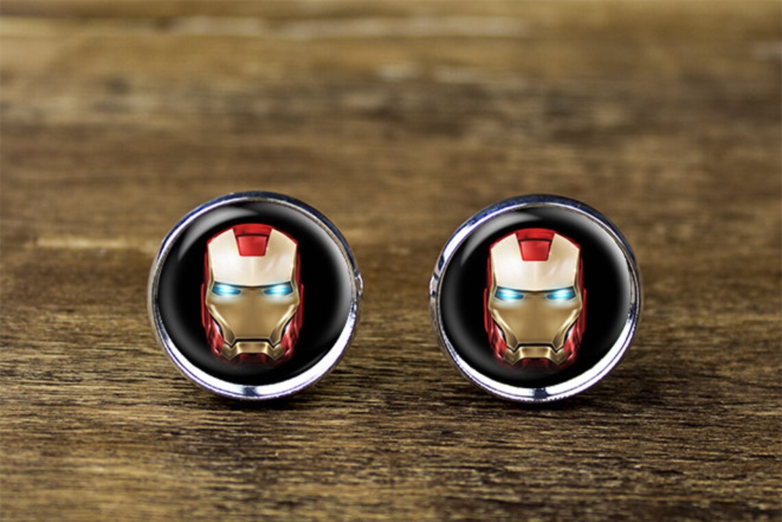 Iron Man Cufflinks Iron Man Jewelry Iron Man Accessories Etsy
