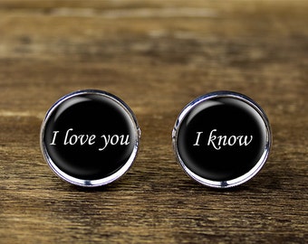 I love you I know cufflinks, Wedding cufflinks, Wedding accessories