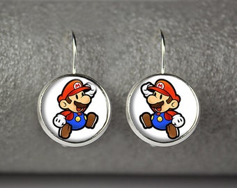 Super Mario earrings, Super Mario jewelry, Super Mario accessories