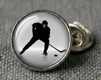 Ice Hockey Lapel Pin Player Coach Gift Sports Tie Tack Winter Sport Pin