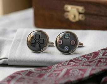 Video Game Controller Cufflinks Classic Geek Gift Gamer Men Silver