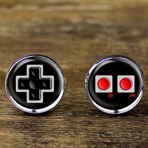 Nintendo Controller cufflinks, Nintendo Nes Game Controller cufflinks, Nintendo accessories zdjęcie 1