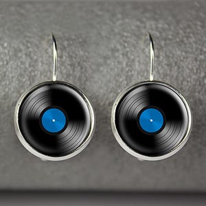 Vinyl record earrings, vinyl record jewelry, vinyl record accessories