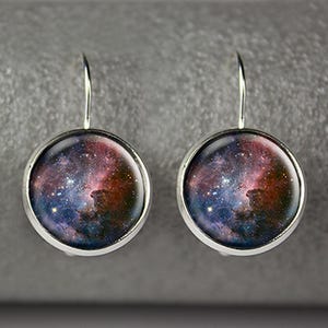 Space Nebula earrings, Galaxy earrings, Astronomy jewelry