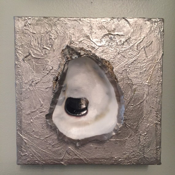 Items similar to Oyster Shell on Canvas Wall Art on Etsy