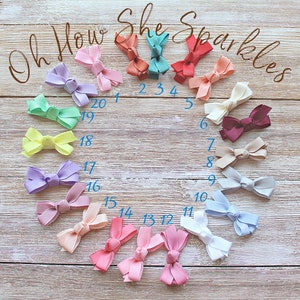 Baby Hair Bows, Tiny Bows, Non Slip Baby Hair Clips, 2 1/4" Infant Bows, Small Baby Bows, Baby Hair Bows, Girls Baby Shower Gift,