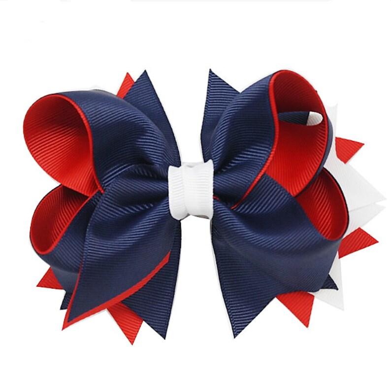 5 Red White Blue Hair Bow Girls Hair Bows Baby Hair Etsy