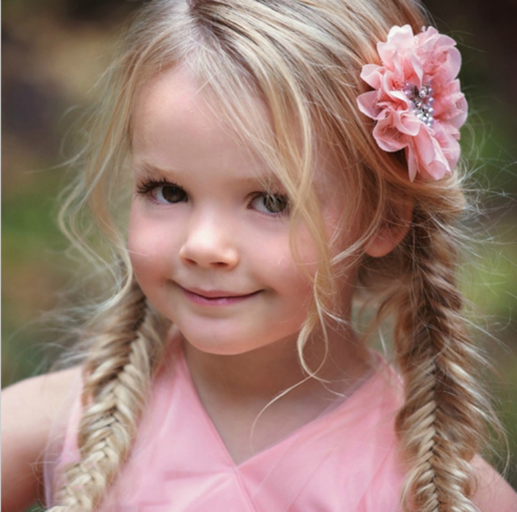 Little Girls Hair Clip with Headband 16 Color Options Pearl Etsy