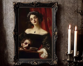 Maneater / Dark Academia / Romance gótico / Lámina artística / Gótico victoriano / Pintura melancólica / Decoración maximalista de brujas
