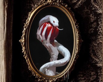 Apple of Eden Art Print | Dark Academia Gothic Home Decor