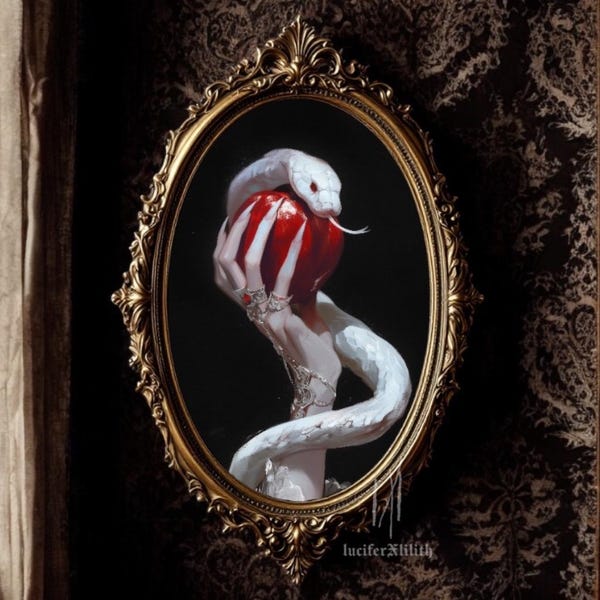 Apple of Eden Art Print | Dark Academia Gothic Home Decor