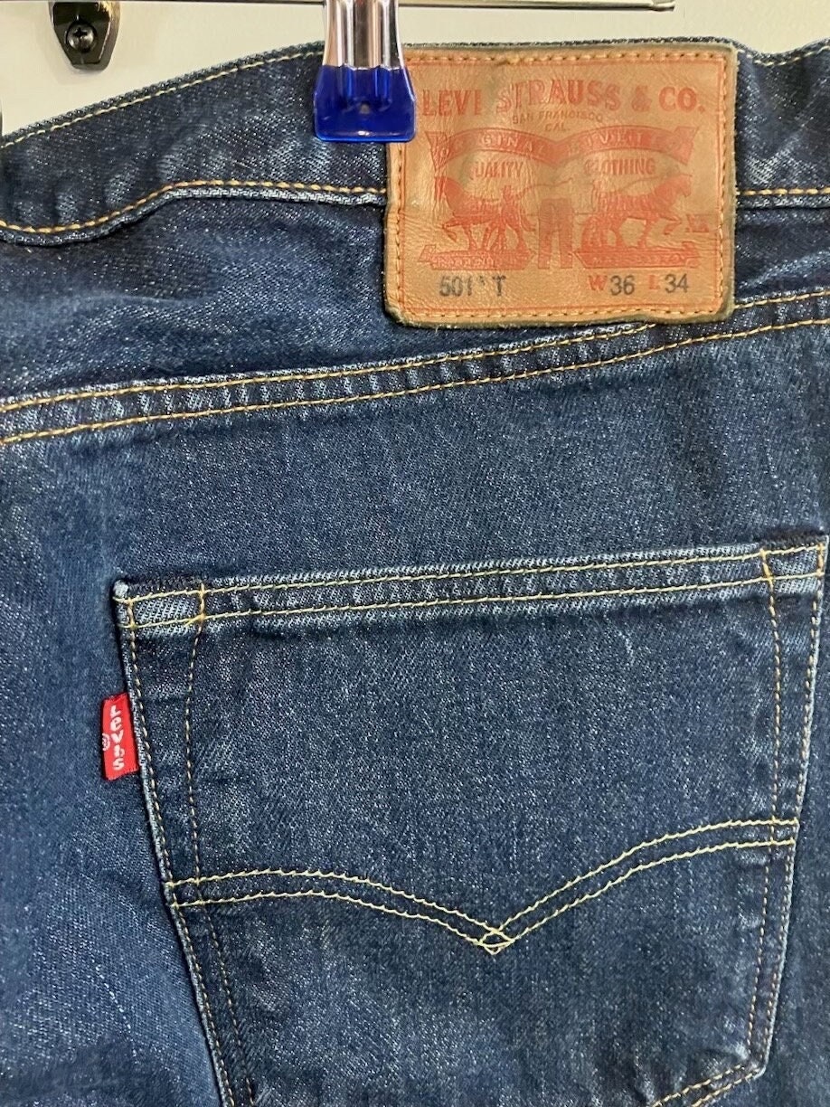 Vintage Levi's 501 Jeans: Dark Wash Denim, Red Tag (36x34) - Etsy