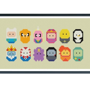 Adventure Time Characters Cross Stitch Pattern (PDF Download)