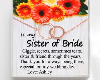 Sister of the Bride, Sister gift,Sister of the Bride Gift, Sister Wedding Gift from Bride to Sister  Gift to Sister on Wedding Day