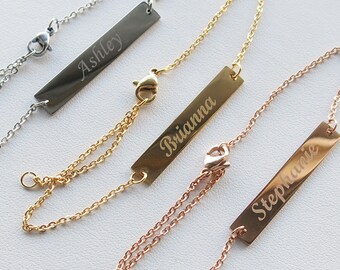 Personalize Bar Bracelet, Personalize Bracelet, Custom Bracelet,Custom Name Bracelet,Name Bracelet,  Bridesmaid gift for four color