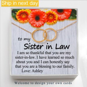 Cadeau belle-soeur, cadeau de mariage, cadeau pour soeur, cadeau soeur bonus, cadeau de mariage, avec carte de message.