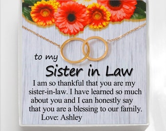 Regalo de cuñada, regalo de boda, regalo para hermana, regalo de hermana adicional, regalo de boda, con tarjeta de mensaje.