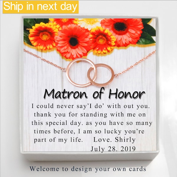 Matron of honor cross necklace gift matron of honor gift maid etsy