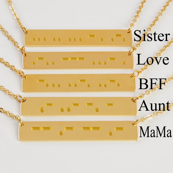 Aunt Morse Code Necklace, Morse Code Necklace, Morse Code Jewelry,  Aunt Necklace, Auntie Gift, Aunt Birthday, Bracelet or Necklace