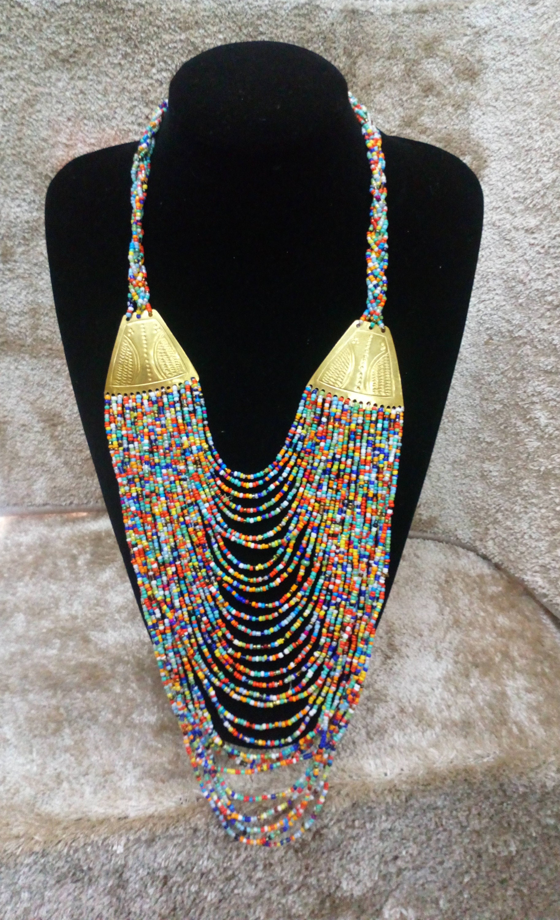 large african bead necklace