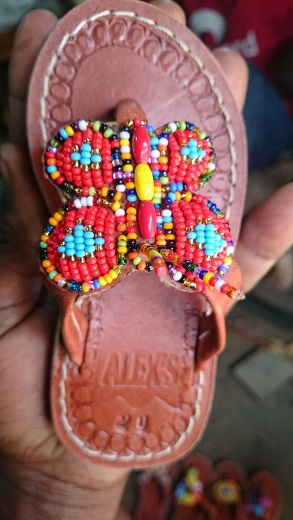 Girls beaded best sale sandals