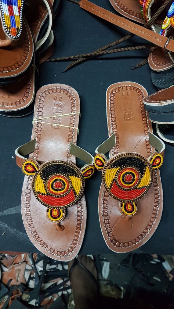 Dames lederen sandalen dames strandschoenen lederen slippers