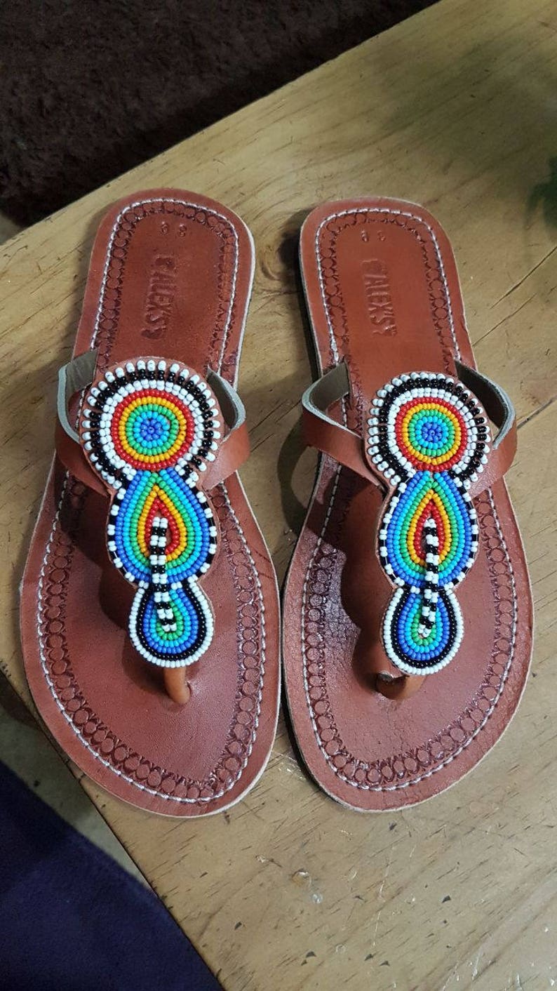 pwani gladiator maasai sandals tribal sandals beaded sandals leather sandals