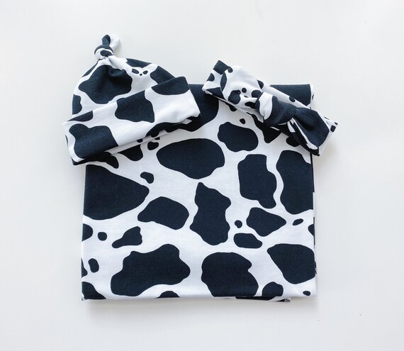 cow print swaddle