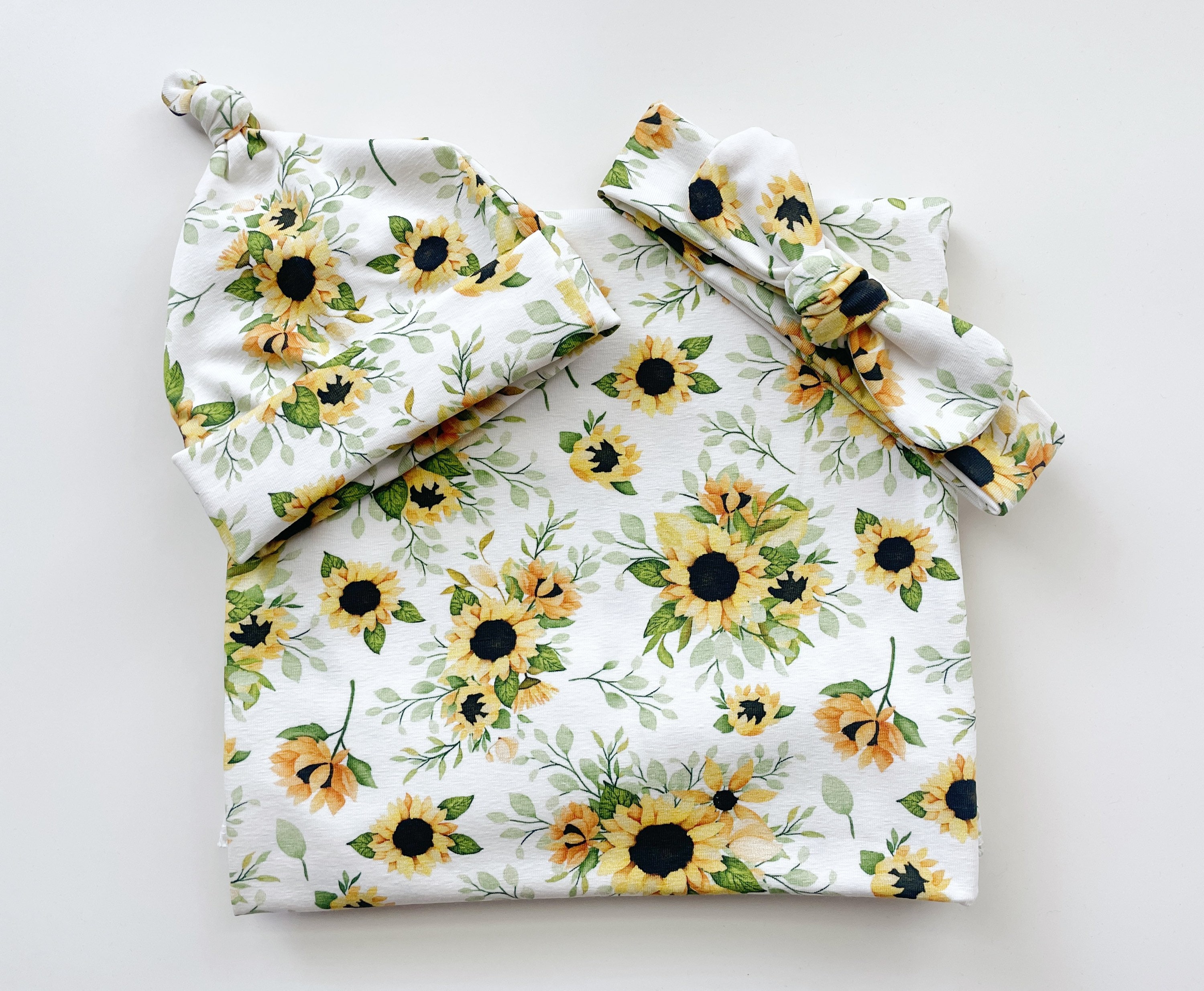 sunflower swaddle set