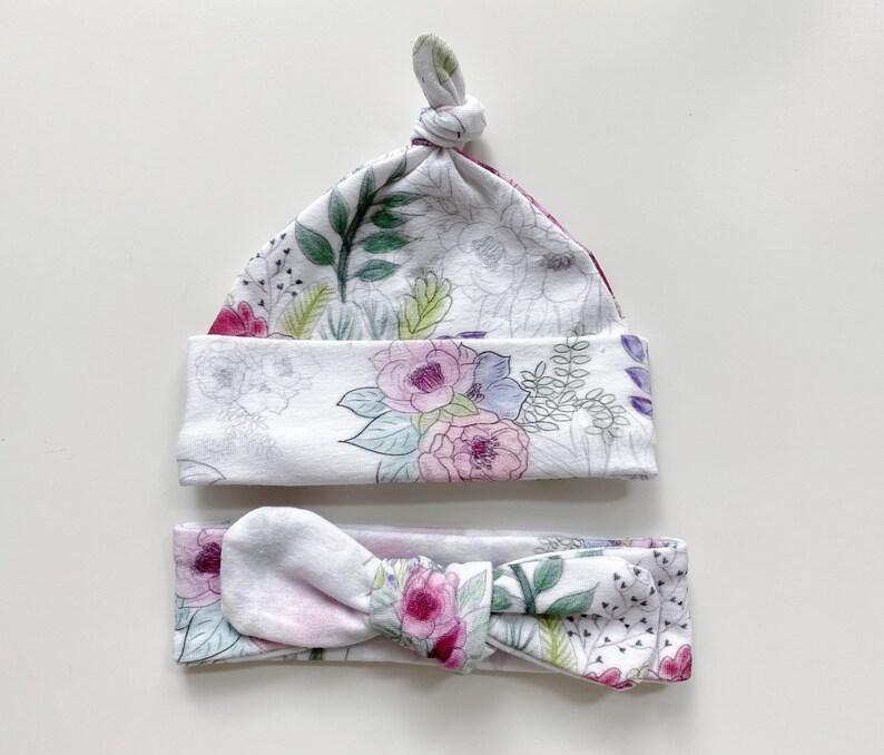 Swaddle Blanket Set Hat or Headband Stretchy Cotton Newborn Etsy