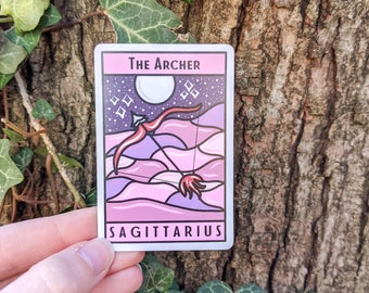 Sagittarius Zodiac Tarot Card Sticker