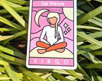 Virgo Zodiac Tarot Card Sticker