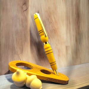 Osage-oranje pen met gedraaide stijl, hout gedraaid hout kleurrijk ongebruikelijk rustiek ambachtelijk