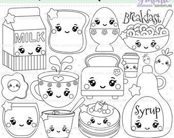 Pancake Coloring Etsy